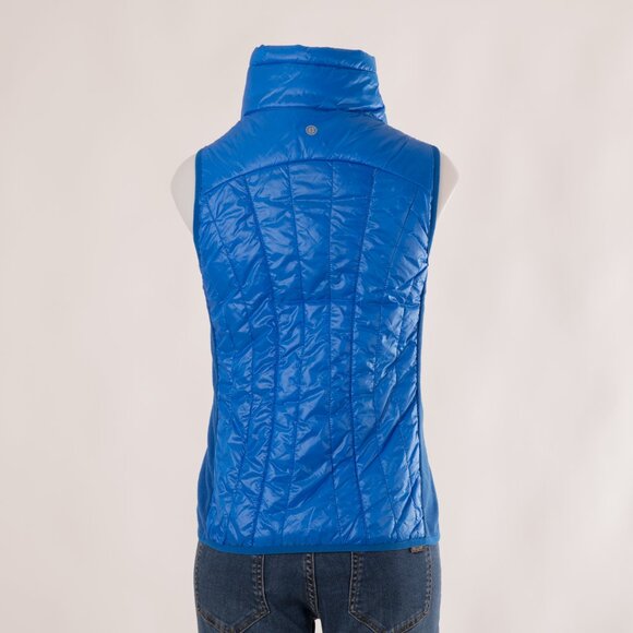 Objet d’Art Athletica Blue Quilted Puffer Vest Size US S - Picture 8 of 9